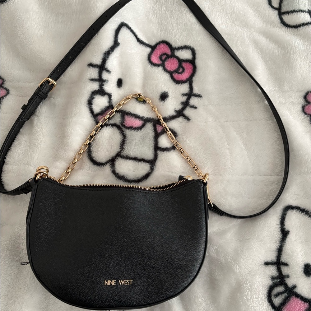 Nine West Black and Gold Crossbody Bag